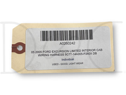 05 2005 Ford Excursion Limited Interior Cab Wiring Harness 5C7T-14A005-P260X Db
