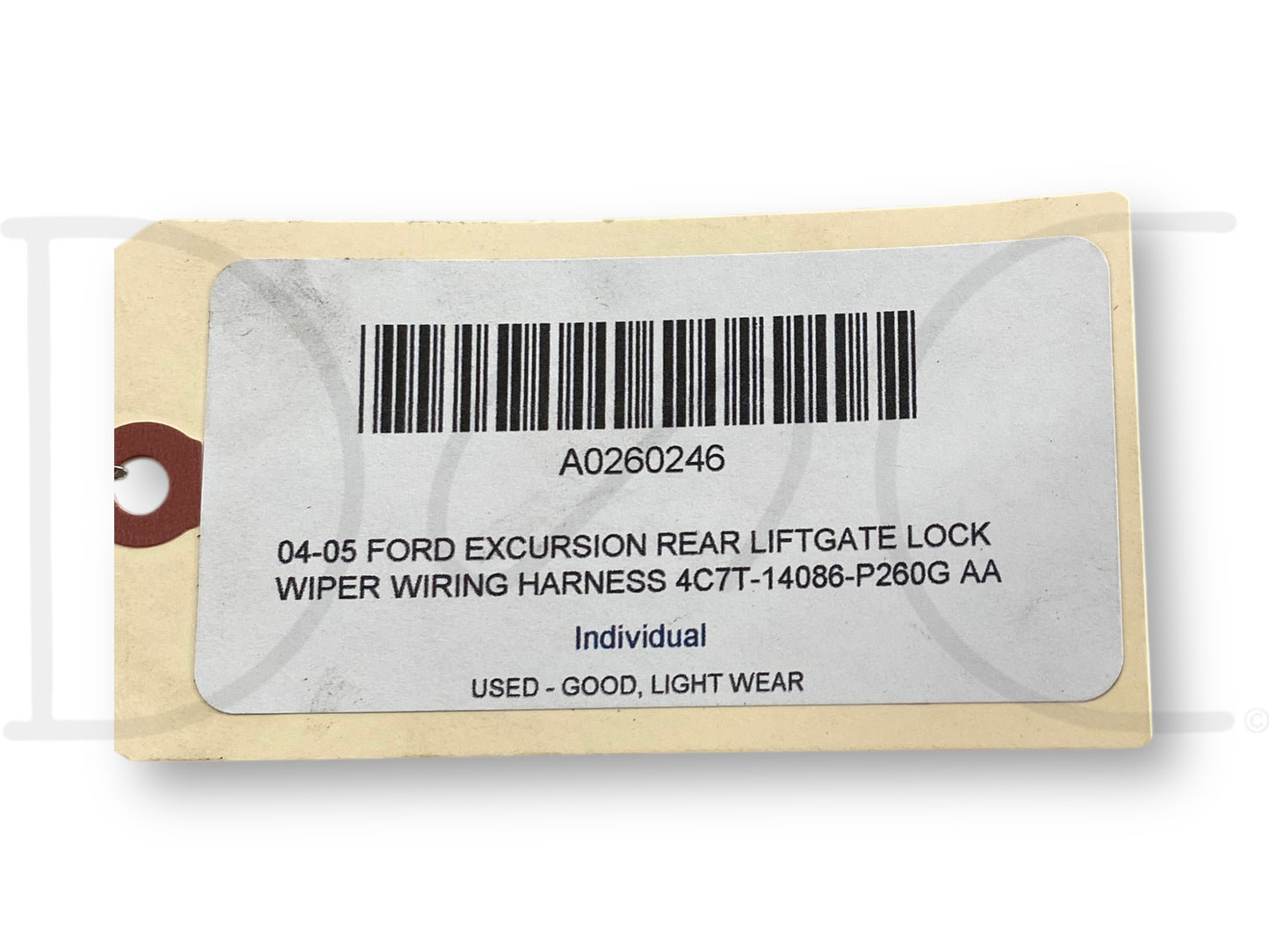 04-05 Ford Excursion Rear Liftgate Lock Wiper Wiring Harness 4C7T-14086-P260G Aa