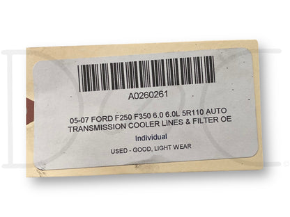 05-07 Ford F250 F350 6.0 6.0L 5R110 Auto Transmission Cooler Lines & Filter OE