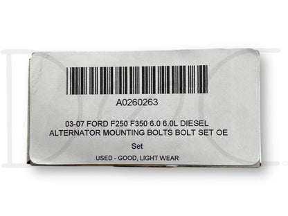 03-07 Ford F250 F350 6.0 6.0L Diesel Alternator Mounting Bolts Bolt Set OE