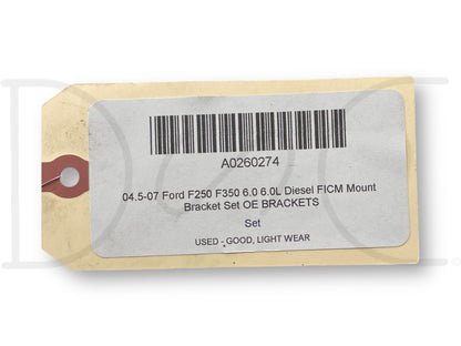 04.5-07 Ford F250 F350 6.0 6.0L Diesel FICM Mount Bracket Set OE Brackets