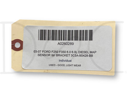 03-07 Ford F250 F350 6.0 6.0L Diesel Map Sensor W/ Bracket 3C3A-9S428-Bb