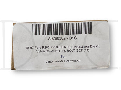 03-07 Ford F250 F350 6.0 6.0L Powerstroke Diesel Valve Cover Bolts Bolt Set (11)