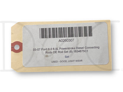 03-07 Ford 6.0 6.0L Powerstroke Diesel Connecting Rods OE Rod Set (8) 1834675C1