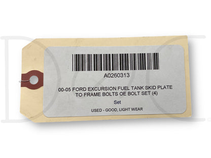 00-05 Ford Excursion Fuel Tank Skid Plate To Frame Bolts OE Bolt Set (4)