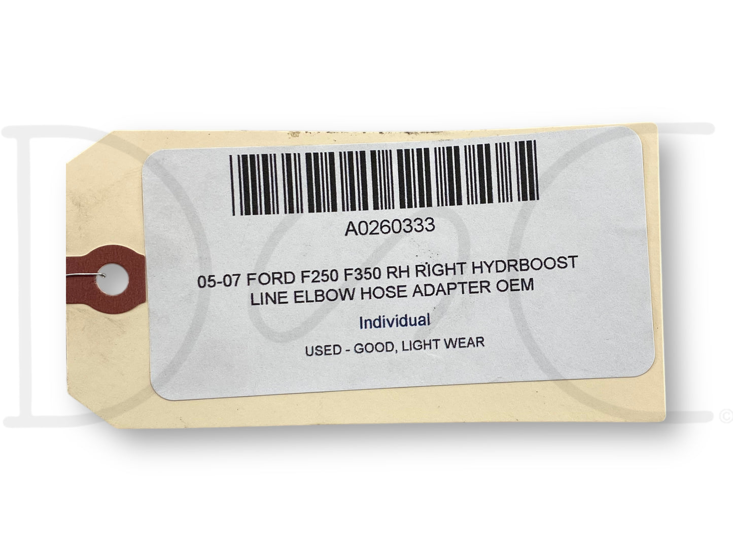 05-07 Ford F250 F350 RH Right Hydroboost Line Elbow Hose Adapter OEM