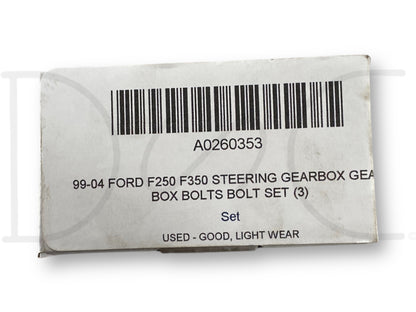 99-04 Ford F250 F350 Steering Gearbox Gear Box Bolts Bolt Set (3)