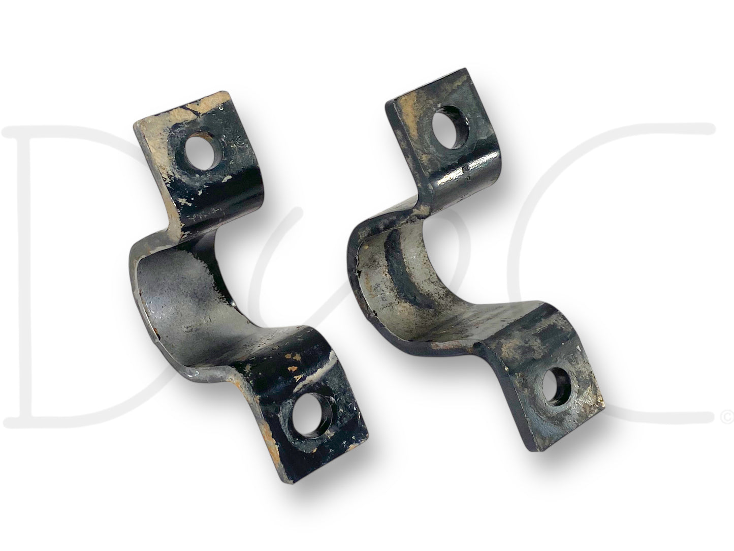 99-04 Ford F250 F350 2WD Front Axle Sway Bar Bushing Brackets Bracket Set OE