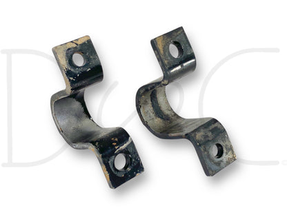 99-04 Ford F250 F350 2WD Front Axle Sway Bar Bushing Brackets Bracket Set OE
