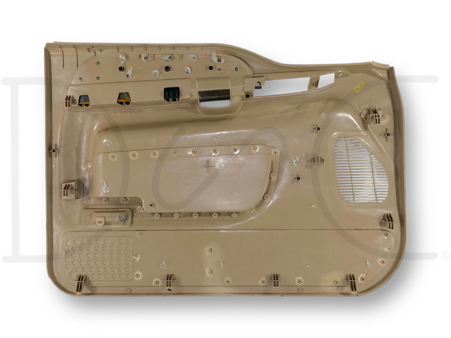 99-02 Ford F250 F350 RH Right Passenger Front Door Panel Power Tan OE