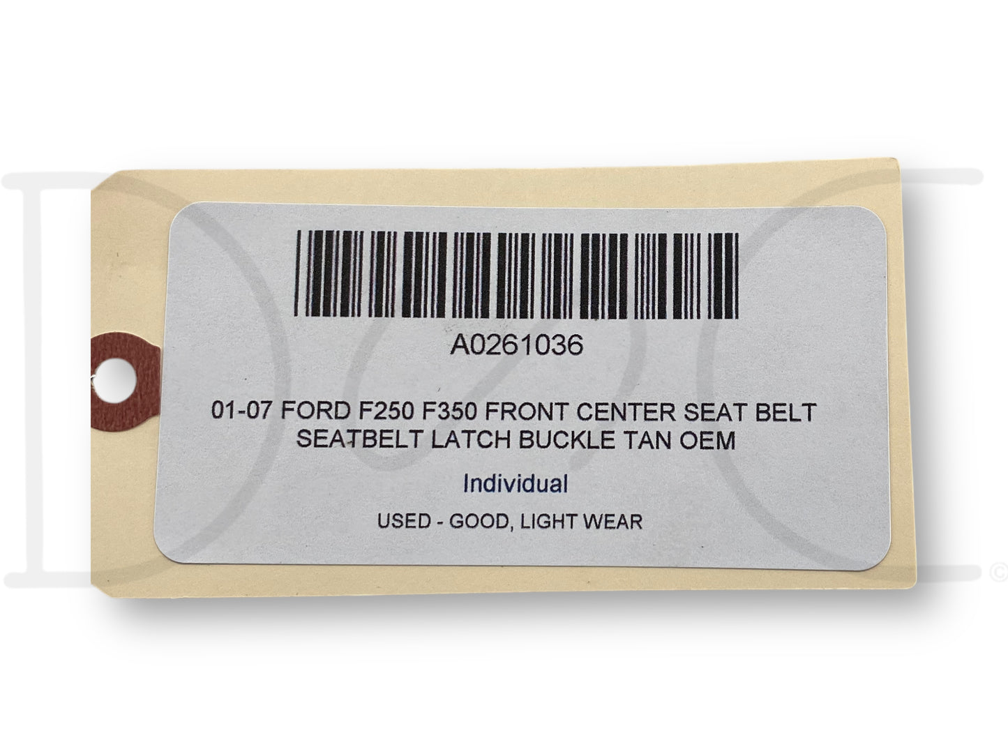 01-07 Ford F250 F350 Front Center Seat Belt Seatbelt Latch Buckle Tan OEM