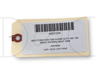 99-07 Ford F250 F350 Super Duty AM / FM Radio Antenna Mast OEM