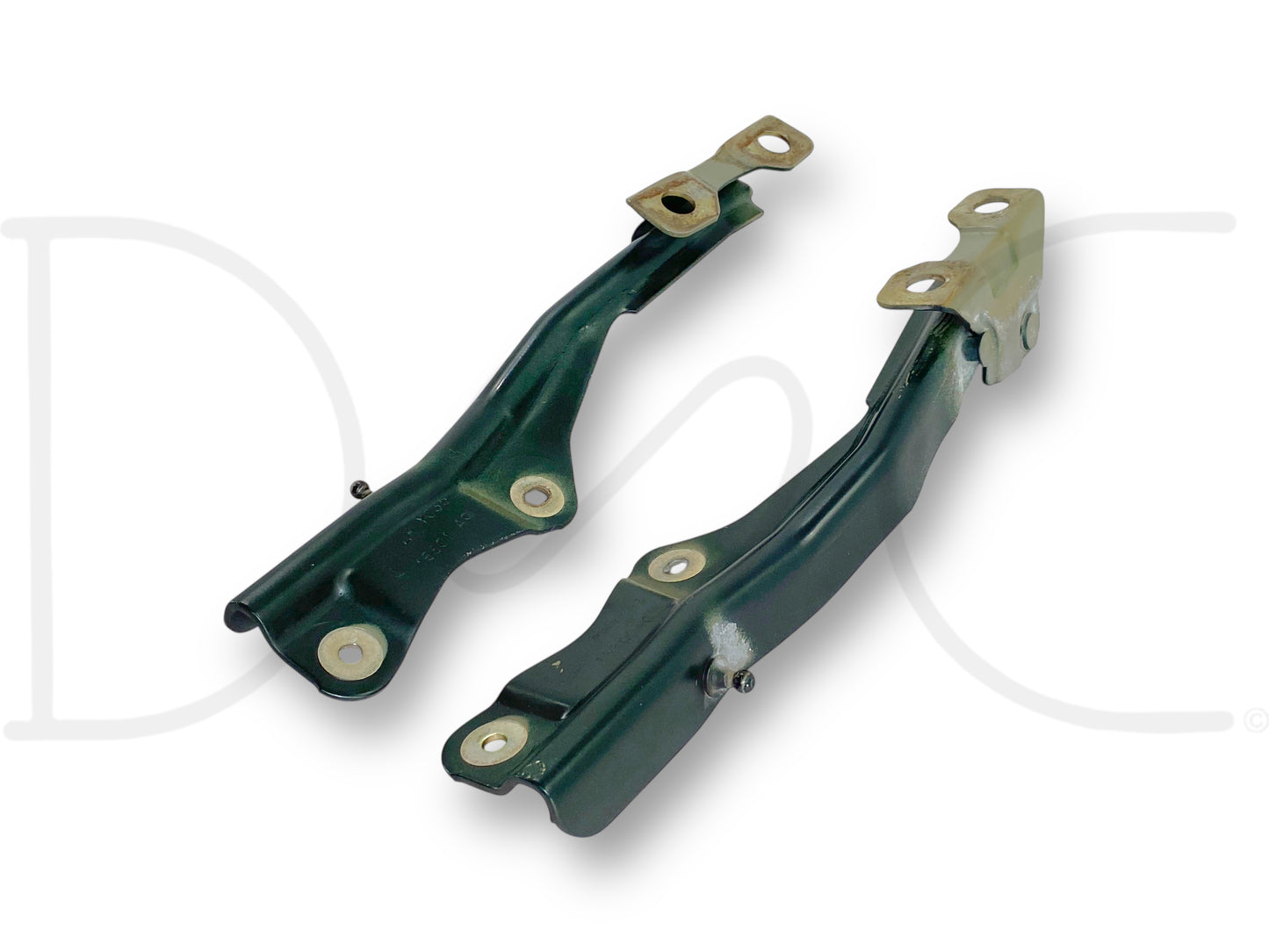 99-07 Ford F250 F350 Super Duty Hood Hinge Set Green Hood Hinges OE RH LH Pair