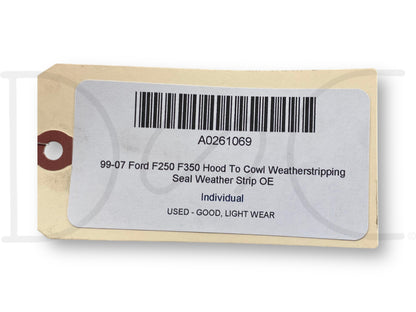99-07 Ford F250 F350 Hood To Cowl Weatherstripping Seal Weather Strip OE