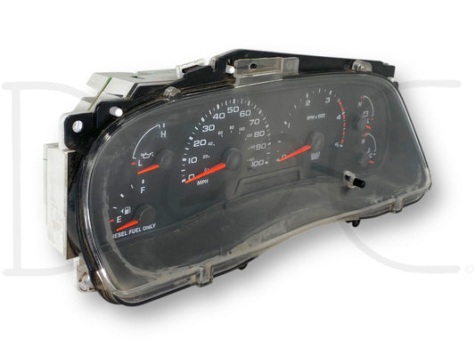 02-03 Ford F250 F350 7.3 Diesel ZF6 M/T Instrument Gauge Cluster 2C3F-10849-Ck