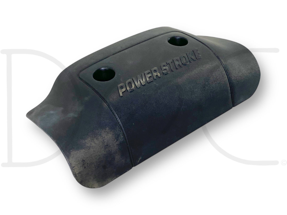 99-02 Ford Powerstroke 7.3 7.3L Diesel Engine Top Cover OEM Yc35-6A949-AB in used good condition with light wear, compatible with 1999-2002 F-250, F-350, F-450, F-550 trucks.