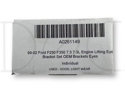 99-02 Ford F250 F350 7.3 7.3L Engine Lifting Eye Bracket Set OEM Brackets Eyes