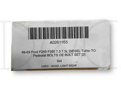 99-03 Ford F250 F350 7.3 7.3L Diesel Turbo To Pedestal Bolts OE Bolt Set [2]