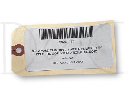 99-02 Ford F250 F350 7.3 Water Pump Pulley Belt Drive OE International 1831006C1