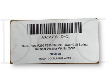 99-07 Ford F250 F350 Front Lower Coil Spring Retainer Washer W/ Nut 2WD