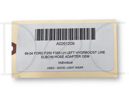 99-04 Ford F250 F350 LH Left Hydrboost Line Elbow Hose Adapter OEM