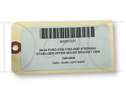 99-04 Ford F250 F350 2WD Steering Stabilizer Upper Mount Bracket OEM