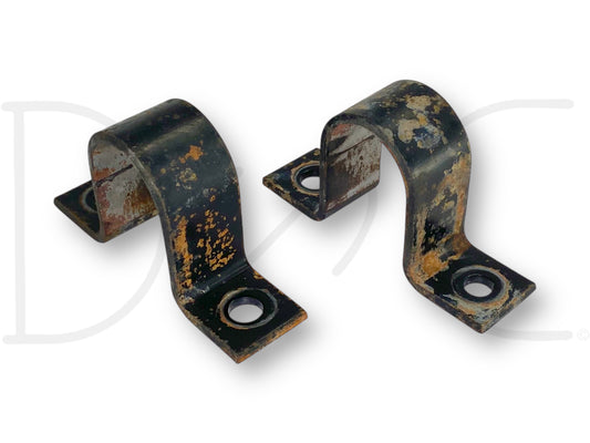 99-04 Ford F250 F350 2WD Front Axle Sway Bar Bushing Brackets Bracket Set OE