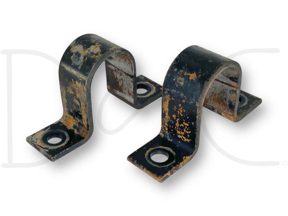 99-04 Ford F250 F350 2WD Front Axle Sway Bar Bushing Brackets Bracket Set OE