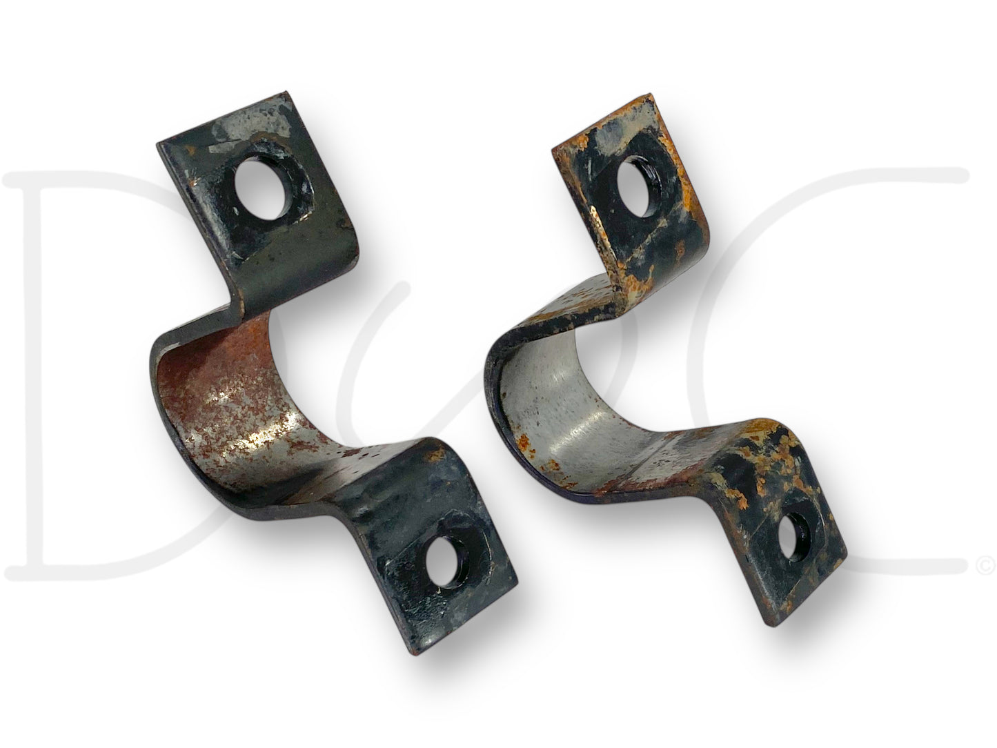 99-04 Ford F250 F350 2WD Front Axle Sway Bar Bushing Brackets Bracket Set OE