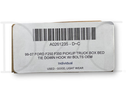 99-07 Ford F250 F350 Pickup Truck Box Bed Tie Down Hook W/ Bolts OEM