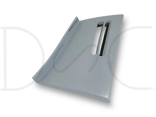 99-07 Ford F250 F350 LH Driver Dash End Cap Side Panel Defrost Vent Gray OE, used with light wear, fits 1999-2007 Ford Super Duty trucks including F250 and F350 models.