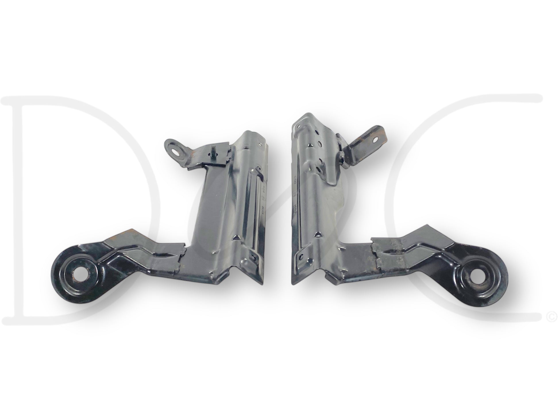 99-07 Ford F250 F350 Center Console Jump Seat Mount Bracket Base OEM Brackets, used condition with light wear, compatible with 1999-2007 Ford Super Duty trucks.