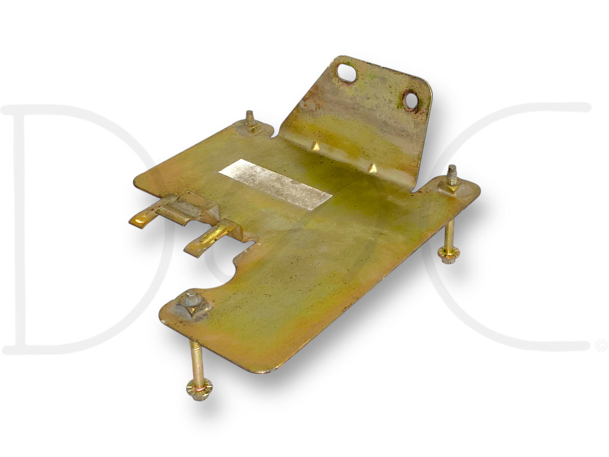 99-02 Ford F250 F350 7.3 7.3L Diesel IDM Injector Driver Module Bracket Mount OE, used with light wear, metallic mounting bracket for diesel truck injector control.