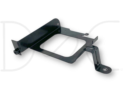 99-03 Ford F250 F350 PCM Computer Mounting Metal Mount Bracket OE, used good condition with light wear, black metal mounting bracket for diesel truck electronics.