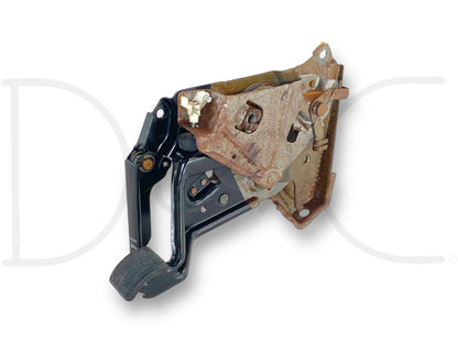 99-01 Ford F250 F350 Emergency Parking Brake Pedal Hood Release Lever E Brake OE used with light wear, compatible with 1999-2001 Ford F-250 F-350 trucks, showing metal and plastic parts.