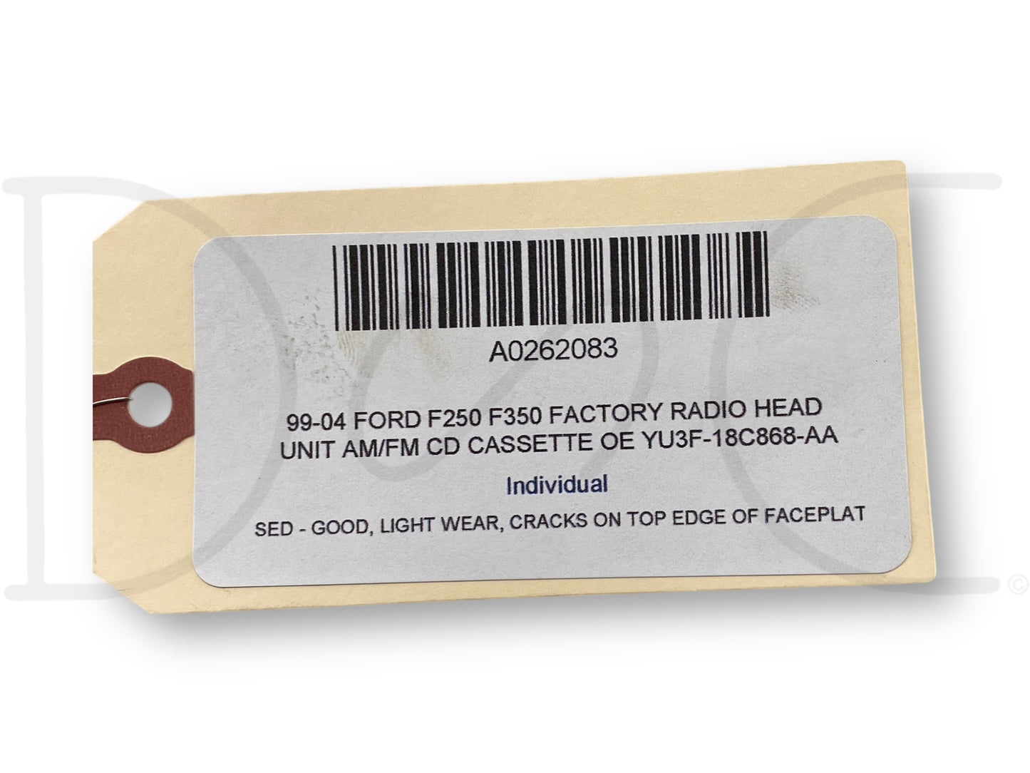 99-04 Ford F250 F350 Factory Radio Head Unit AM/FM CD Cassette OE Yu3F-18C868-Aa