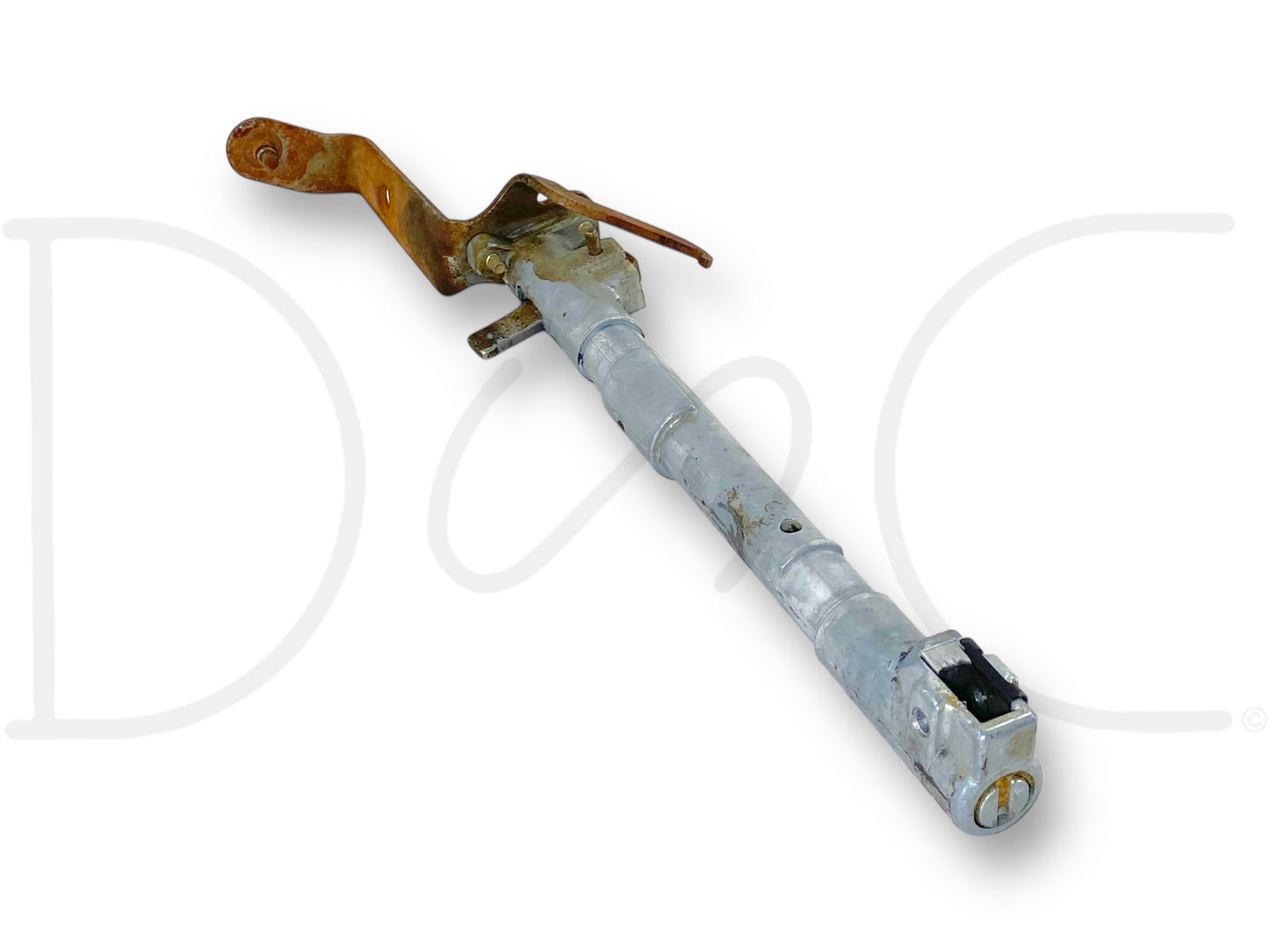 99-07 Ford F250 F350 Auto Trans Steering Column Shift Tube OEM 1L3C-7215-Aa used part with light wear, metal and rusted components for Super Duty truck repair or replacement.