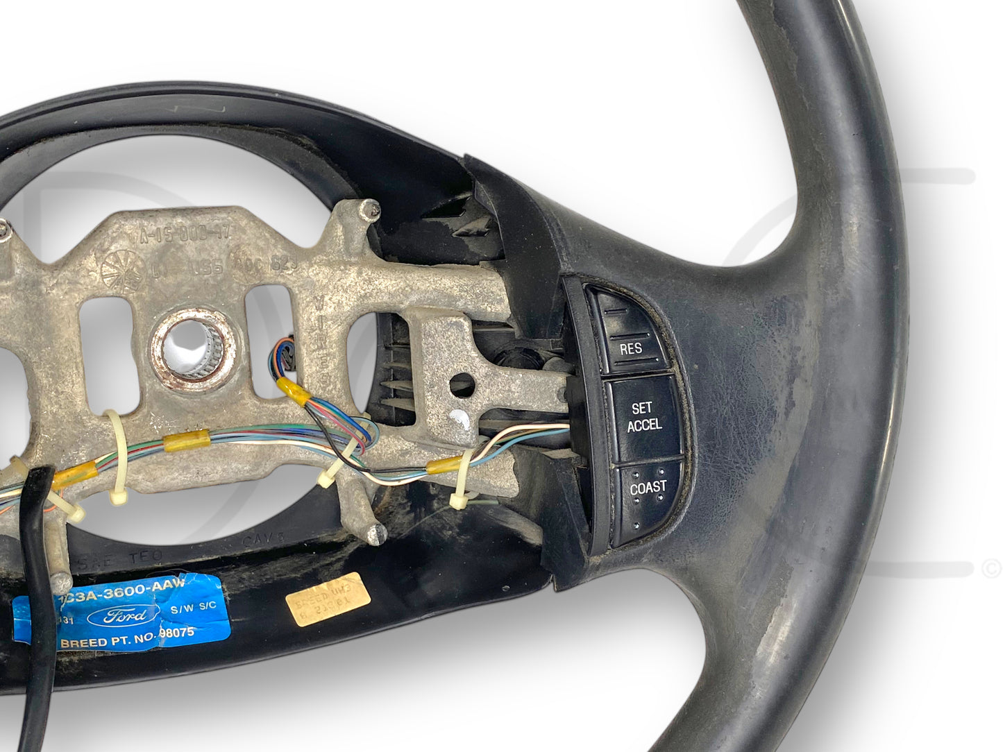 99-02 Ford F250 F350 Steering Wheel W/ Cruise Buttons OE Black 1C3A-3600-Aaw