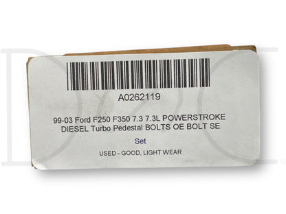 99-03 Ford F250 F350 7.3 7.3L Powerstroke Diesel Turbo Pedestal Bolts OE Bolt Se