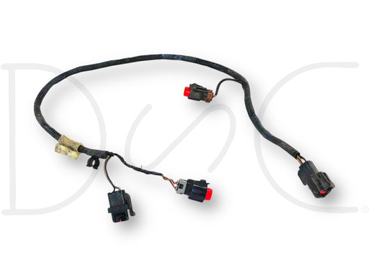 2002 Ford F250 F350 7.3 7.3L Ac A/C Compressor Wiring Harness OEM 02 showing used wiring harness with multiple connectors, good condition, compatible with Ford Super Duty models.