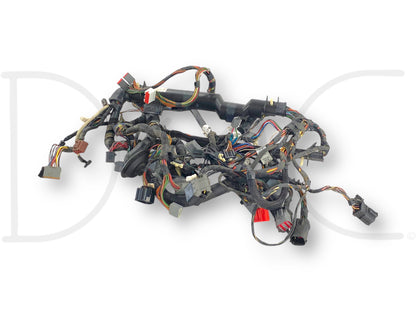 02 Ford F250 F350 7.3 7.3L XLT Dash Wiring Harness 2C3T-14401-P260Z Ln used wiring harness with good condition and light wear, featuring two spliced and repaired wires for Super Duty Ford trucks.