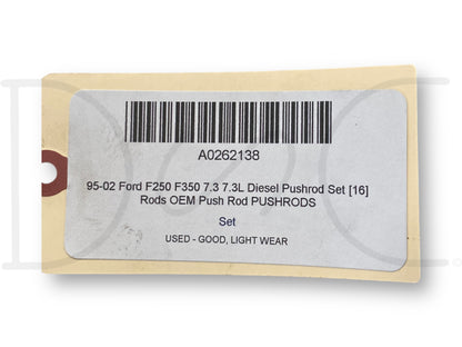 95-02 Ford F250 F350 7.3 7.3L Diesel Pushrod Set [16] Rods OEM Push Rod Pushrods