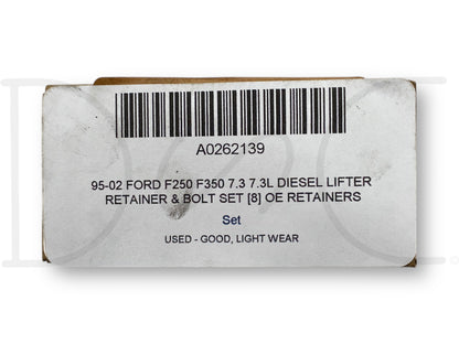 95-02 Ford F250 F350 7.3 7.3L Diesel Lifter Retainer & Bolt Set [8] OE Retainers