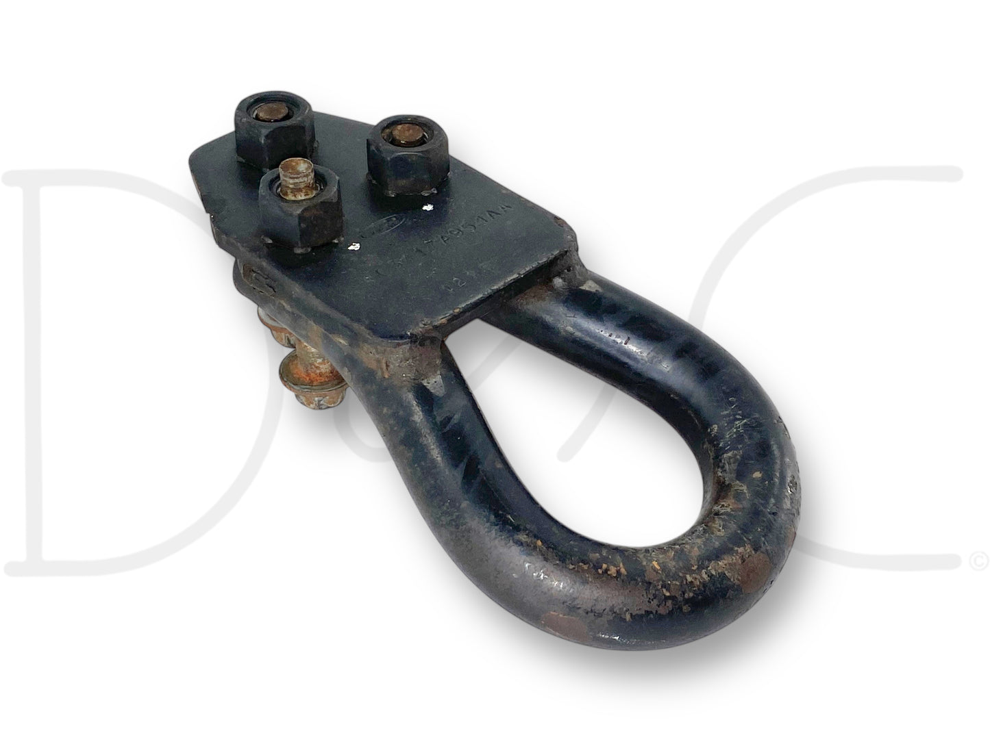 00-07 Ford F250 F350 Tow Hook Recovery Loop Black W/ Bolts 1C34-17A954-Aa