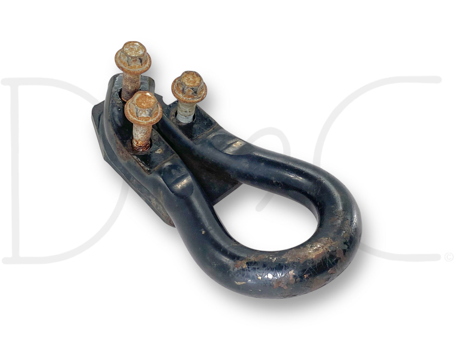 00-07 Ford F250 F350 Tow Hook Recovery Loop Black W/ Bolts 1C34-17A954-Aa