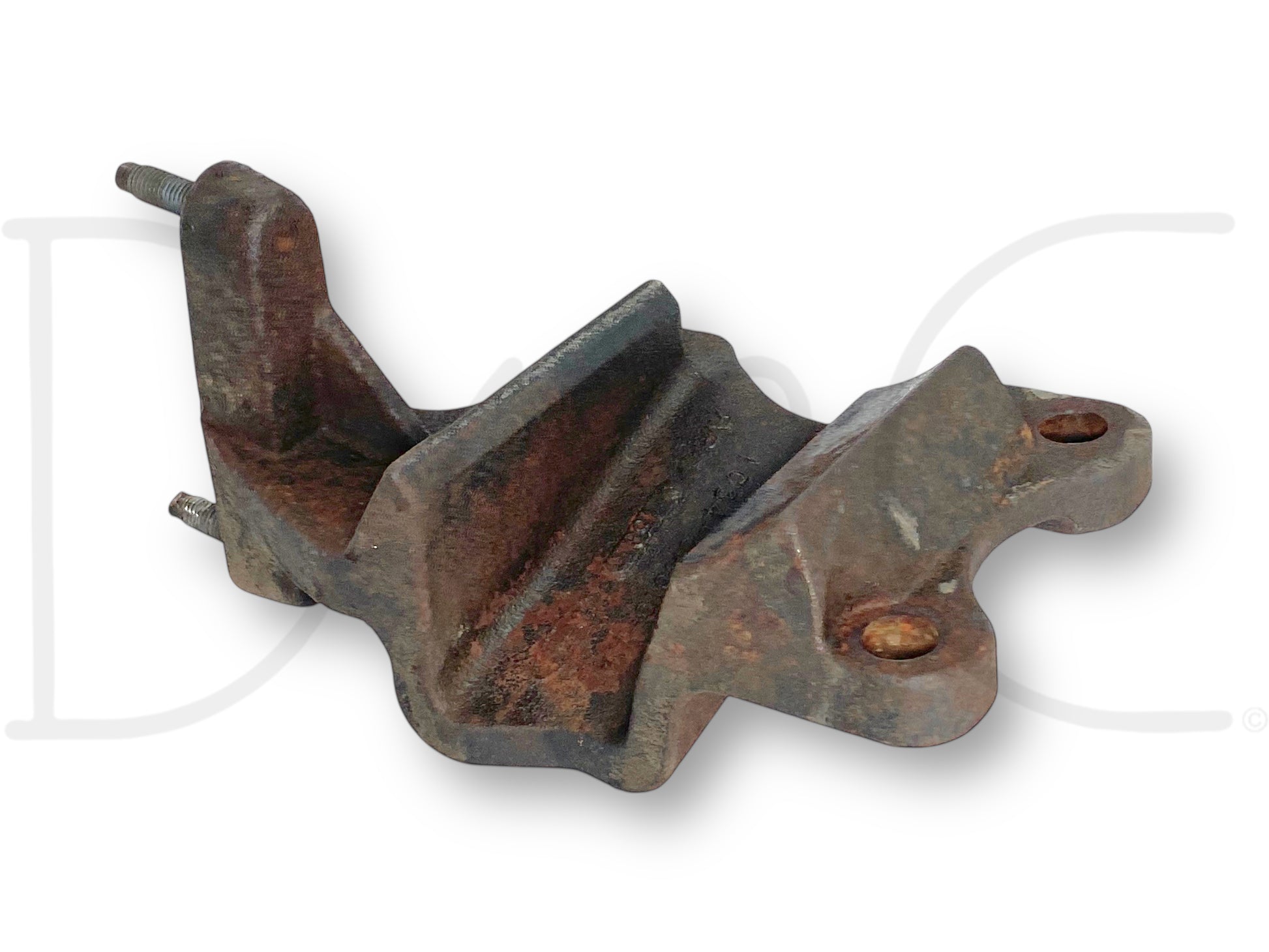 99-04 Ford F250 F350 4X4 Front Axle U Bolt Bracket Sway Bar Mount 1C34-5A316-Aa used part showing light wear and rust, compatible with 1999-2004 Ford Super Duty trucks.