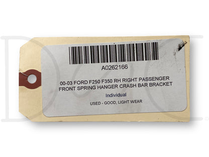 00-03 Ford F250 F350 RH Right Passenger Front Spring Hanger Crash Bar Bracket