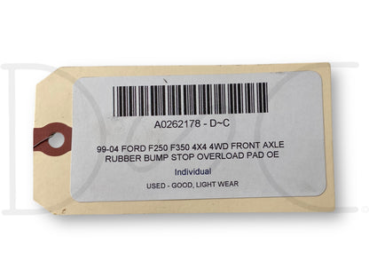 99-04 Ford F250 F350 4X4 4WD Front Axle Rubber Bump Stop Overload Pad OE