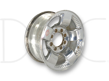 99-04 Ford F250 F350 Harley Davidson 18" Wheel 18X8 Rim OE 4C34-1007-AC used with light wear, scratches, and surface blemishes, compatible with Ford Excursion and Super Duty trucks.