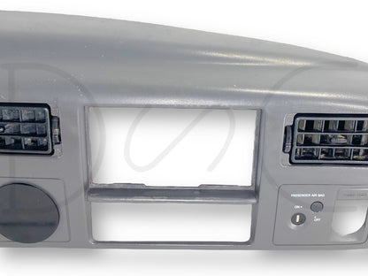 99-04 Ford F250 F350 Super Duty Dash Bezel Radio Cluster Trim Panel Gray *Blem*
